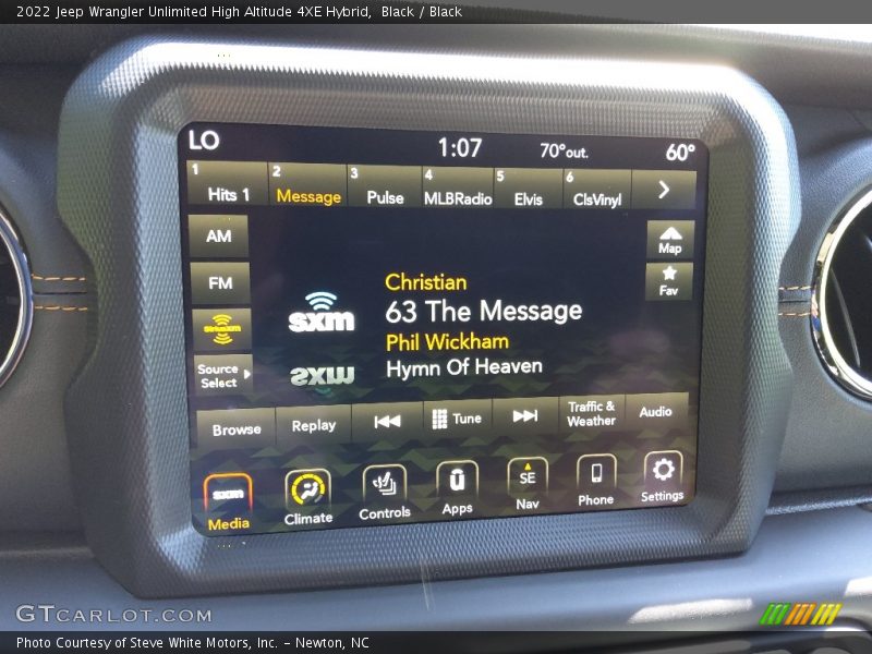 Controls of 2022 Wrangler Unlimited High Altitude 4XE Hybrid