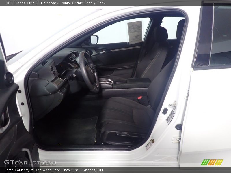 White Orchid Pearl / Black 2018 Honda Civic EX Hatchback