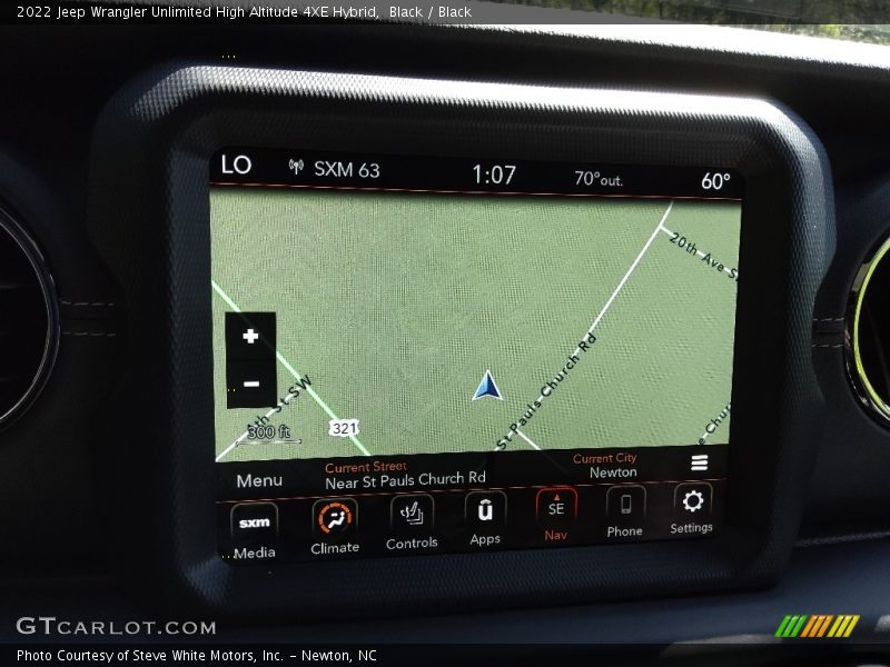 Navigation of 2022 Wrangler Unlimited High Altitude 4XE Hybrid