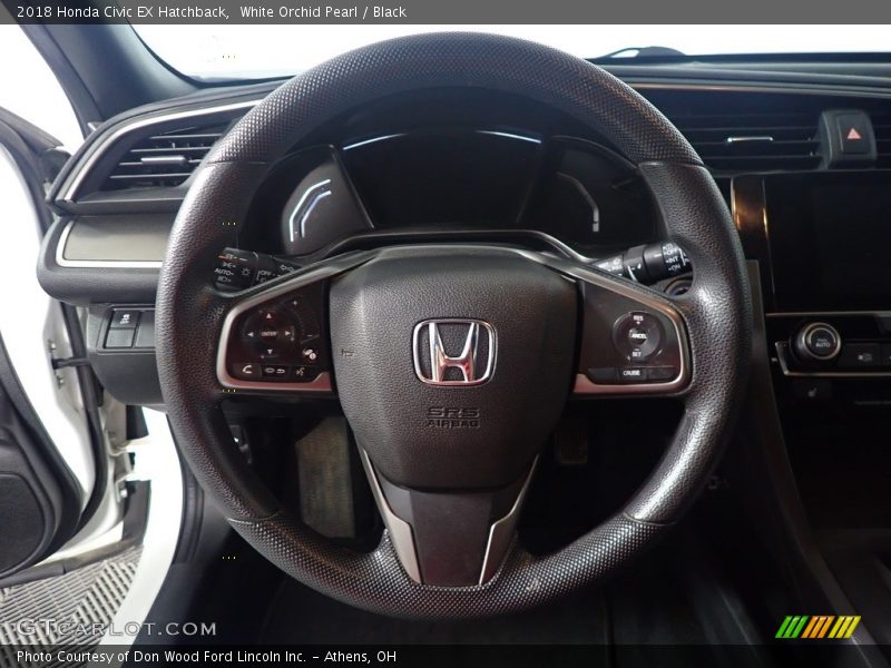 White Orchid Pearl / Black 2018 Honda Civic EX Hatchback