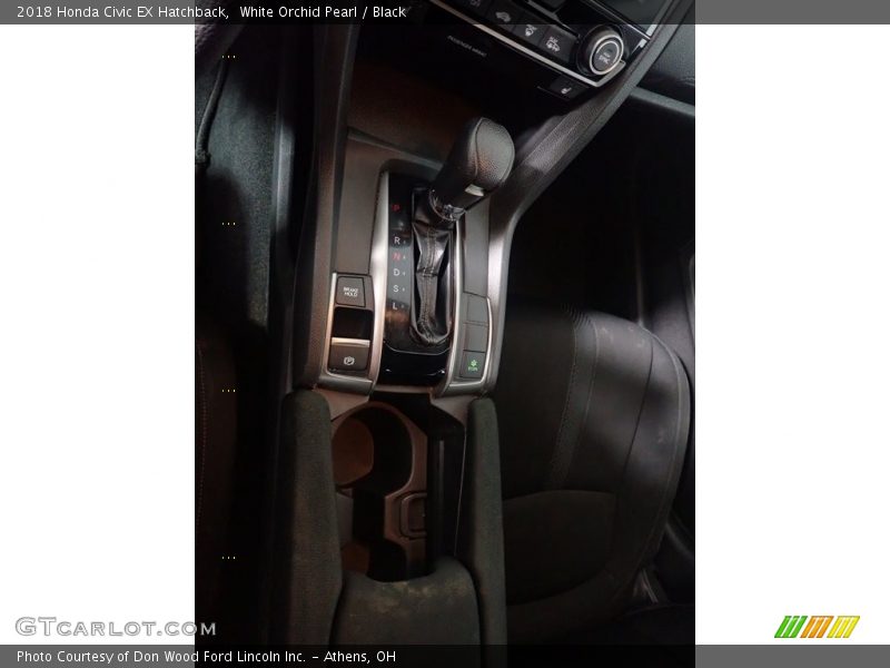 White Orchid Pearl / Black 2018 Honda Civic EX Hatchback
