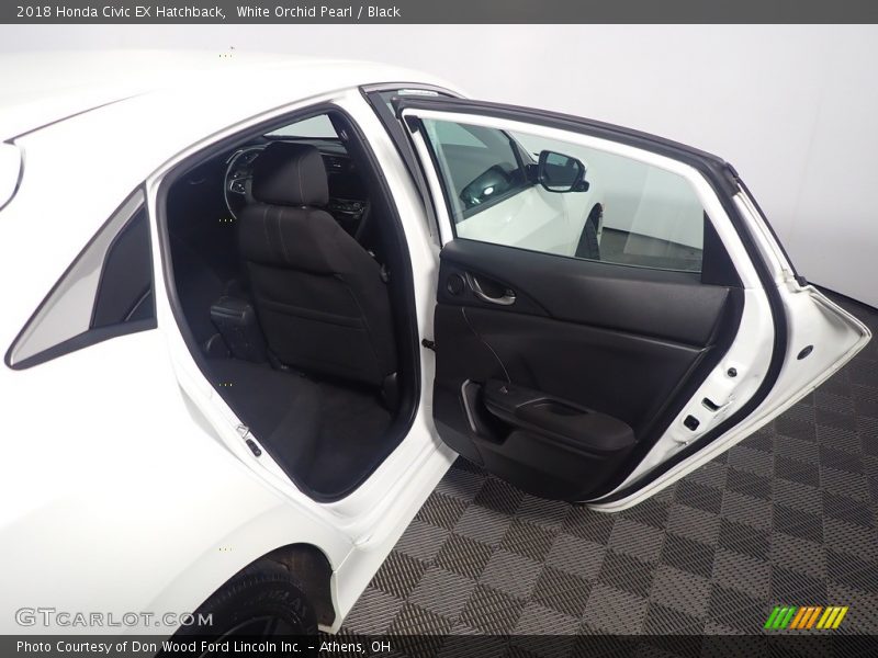 White Orchid Pearl / Black 2018 Honda Civic EX Hatchback