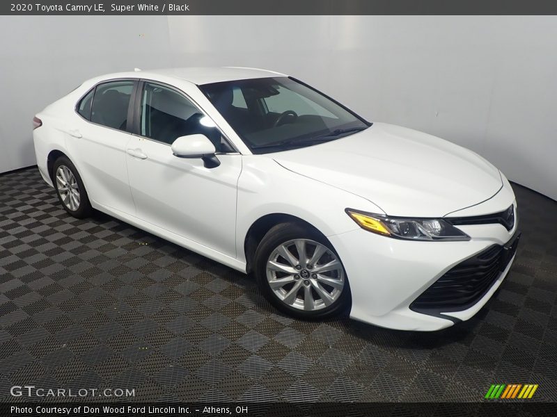 Super White / Black 2020 Toyota Camry LE