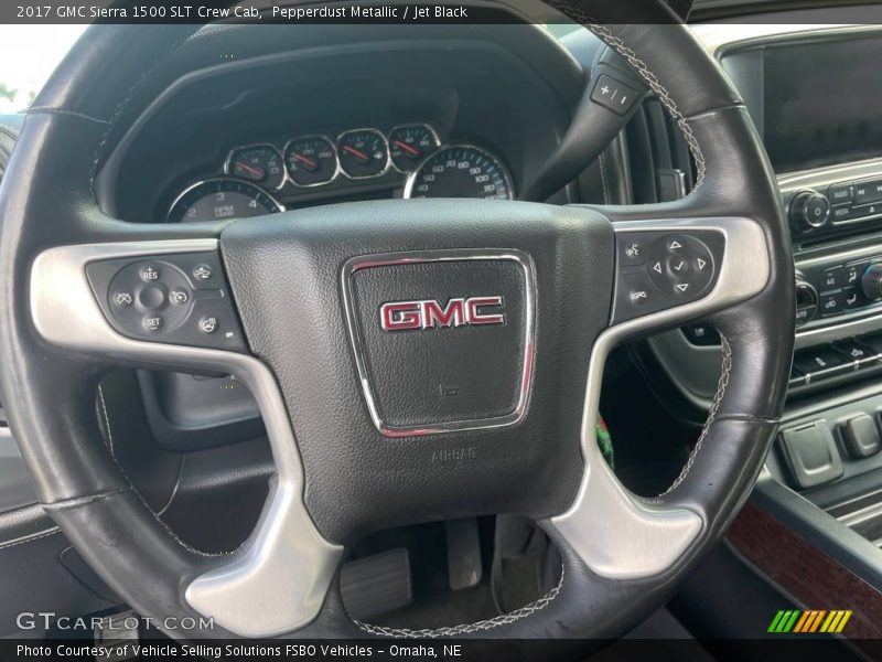 Pepperdust Metallic / Jet Black 2017 GMC Sierra 1500 SLT Crew Cab