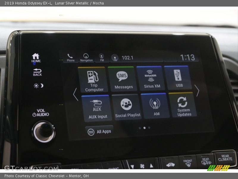 Lunar Silver Metallic / Mocha 2019 Honda Odyssey EX-L