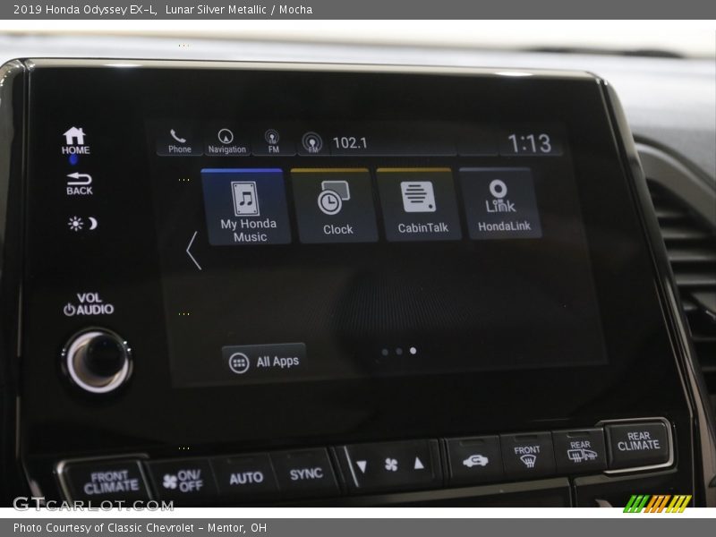 Lunar Silver Metallic / Mocha 2019 Honda Odyssey EX-L