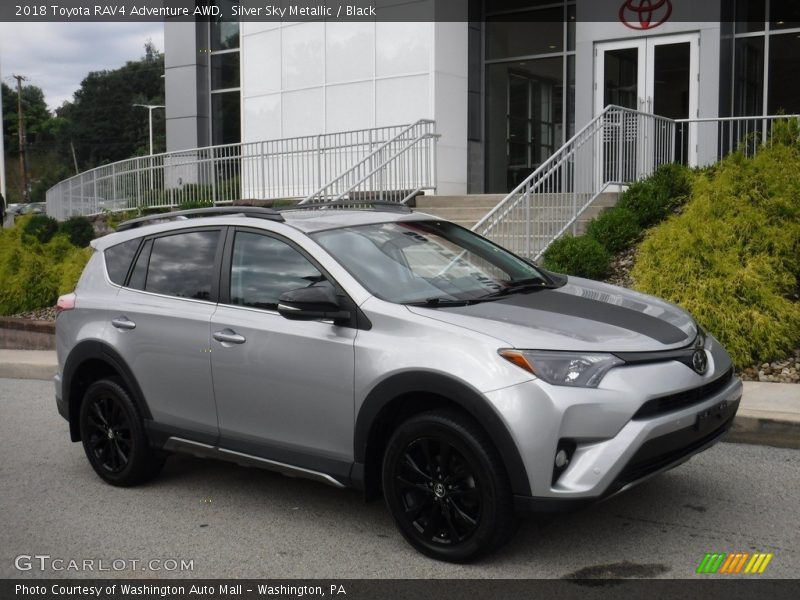 Silver Sky Metallic / Black 2018 Toyota RAV4 Adventure AWD