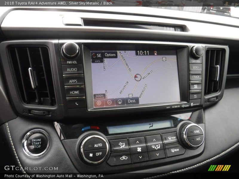 Silver Sky Metallic / Black 2018 Toyota RAV4 Adventure AWD