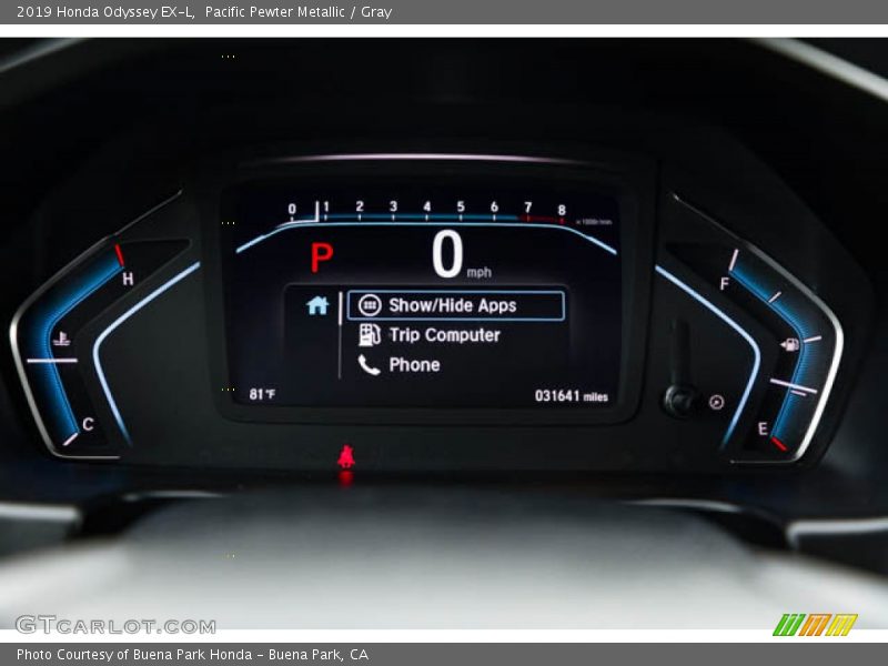Pacific Pewter Metallic / Gray 2019 Honda Odyssey EX-L