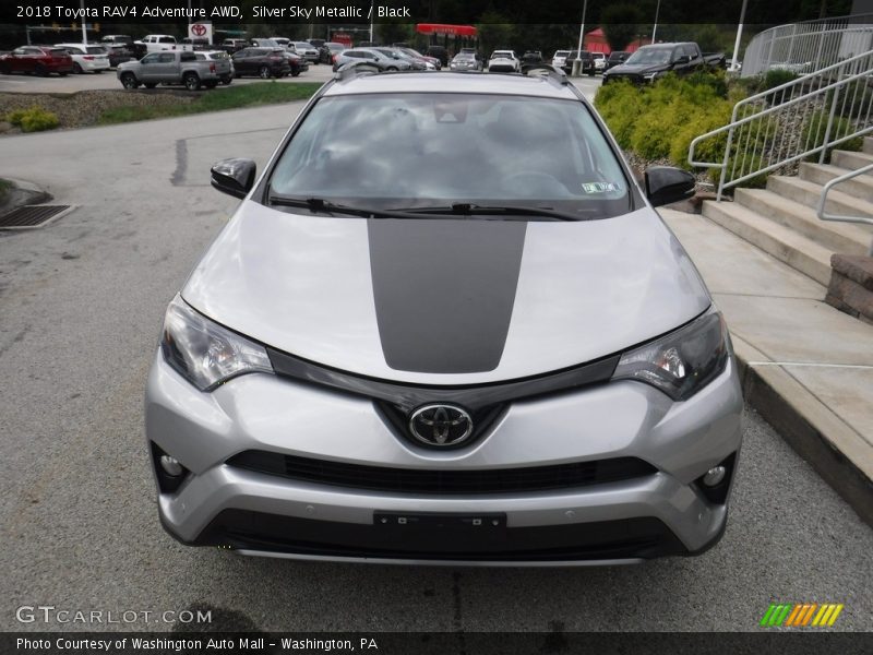 Silver Sky Metallic / Black 2018 Toyota RAV4 Adventure AWD