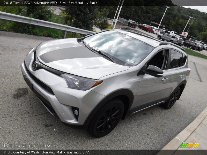 Silver Sky Metallic / Black 2018 Toyota RAV4 Adventure AWD