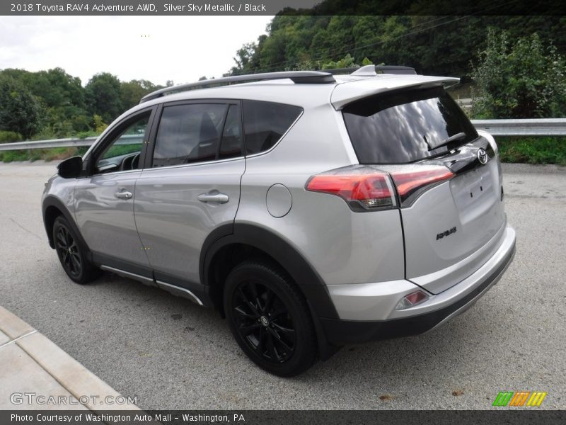 Silver Sky Metallic / Black 2018 Toyota RAV4 Adventure AWD