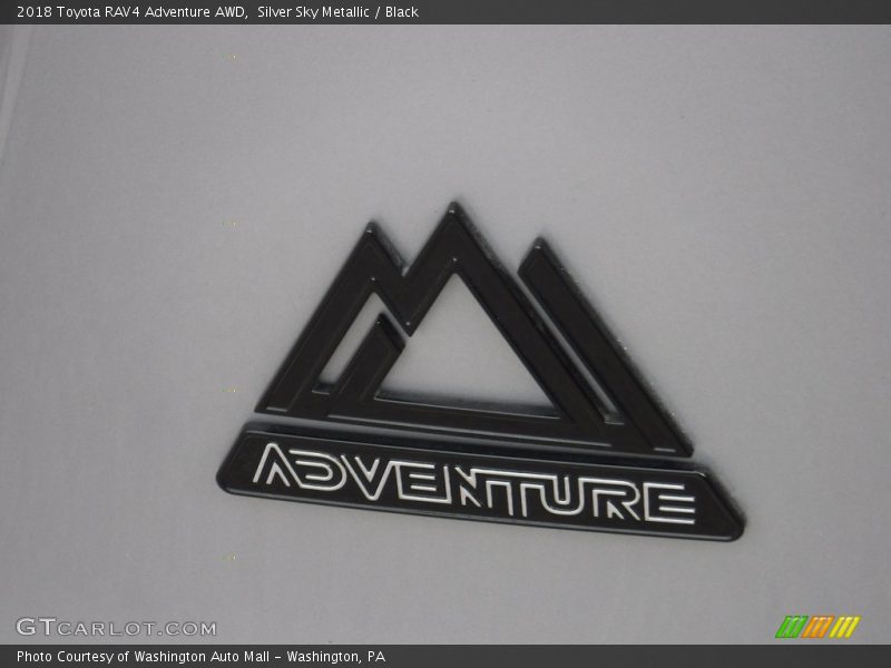 Silver Sky Metallic / Black 2018 Toyota RAV4 Adventure AWD