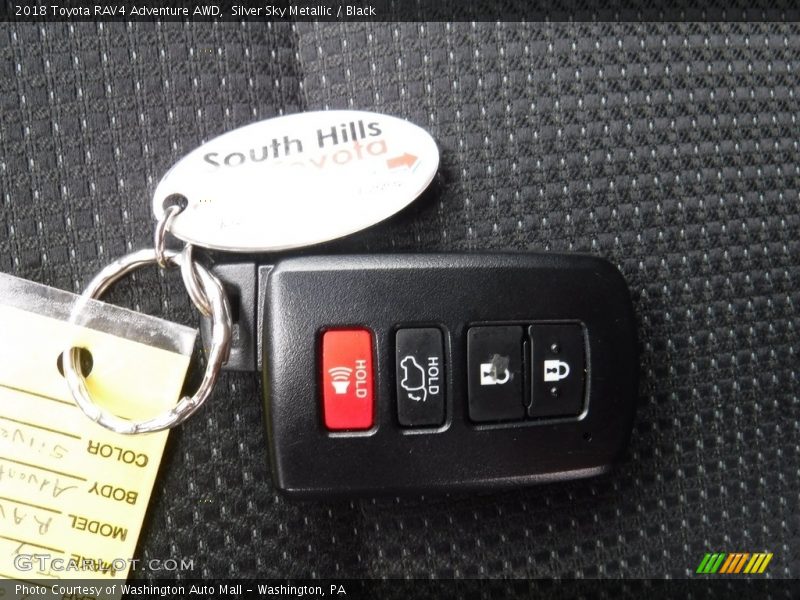 Silver Sky Metallic / Black 2018 Toyota RAV4 Adventure AWD