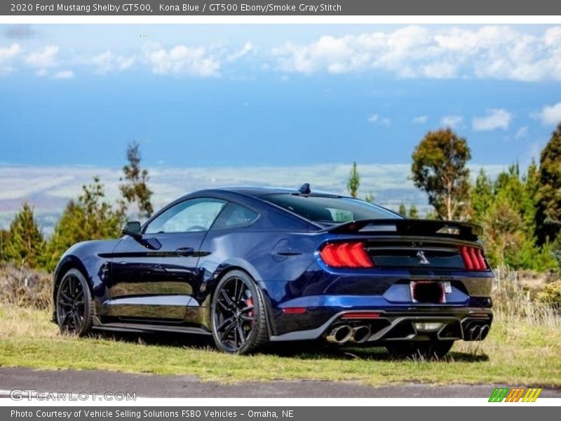 Kona Blue / GT500 Ebony/Smoke Gray Stitch 2020 Ford Mustang Shelby GT500
