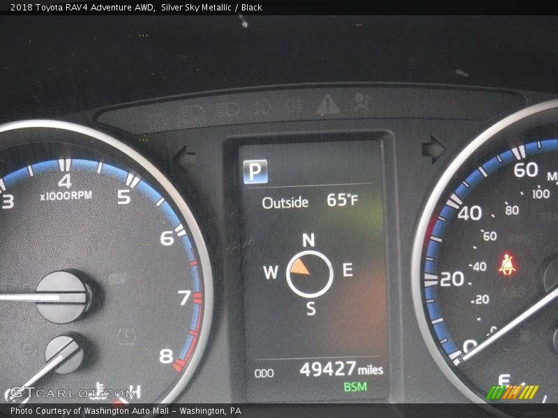 Silver Sky Metallic / Black 2018 Toyota RAV4 Adventure AWD