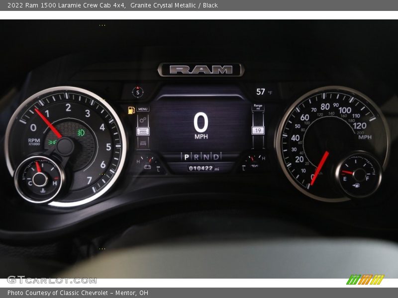 Granite Crystal Metallic / Black 2022 Ram 1500 Laramie Crew Cab 4x4