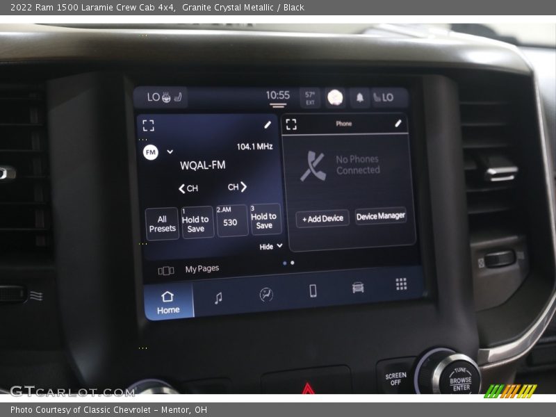 Granite Crystal Metallic / Black 2022 Ram 1500 Laramie Crew Cab 4x4