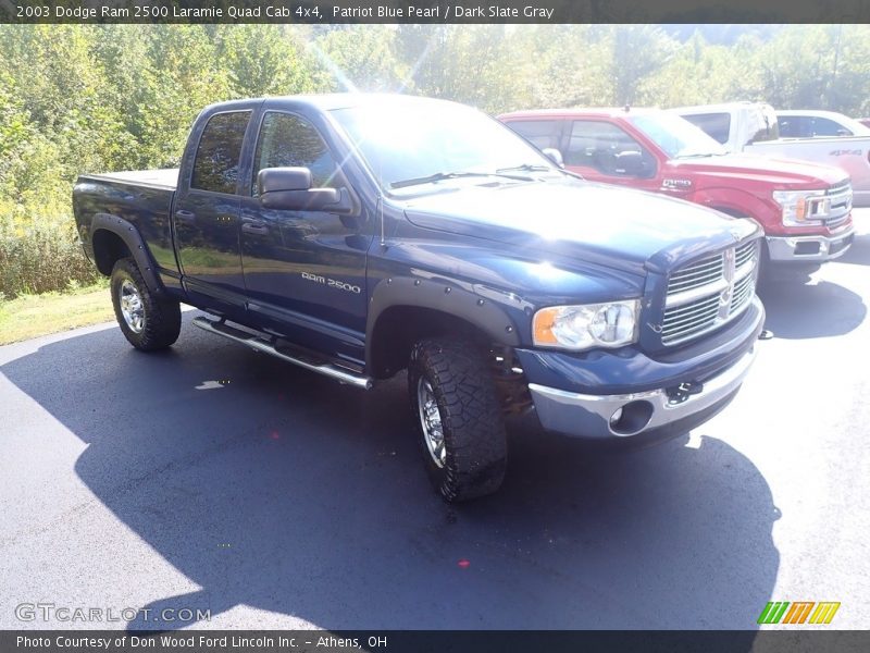 Patriot Blue Pearl / Dark Slate Gray 2003 Dodge Ram 2500 Laramie Quad Cab 4x4