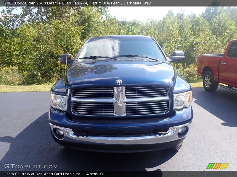 Patriot Blue Pearl / Dark Slate Gray 2003 Dodge Ram 2500 Laramie Quad Cab 4x4