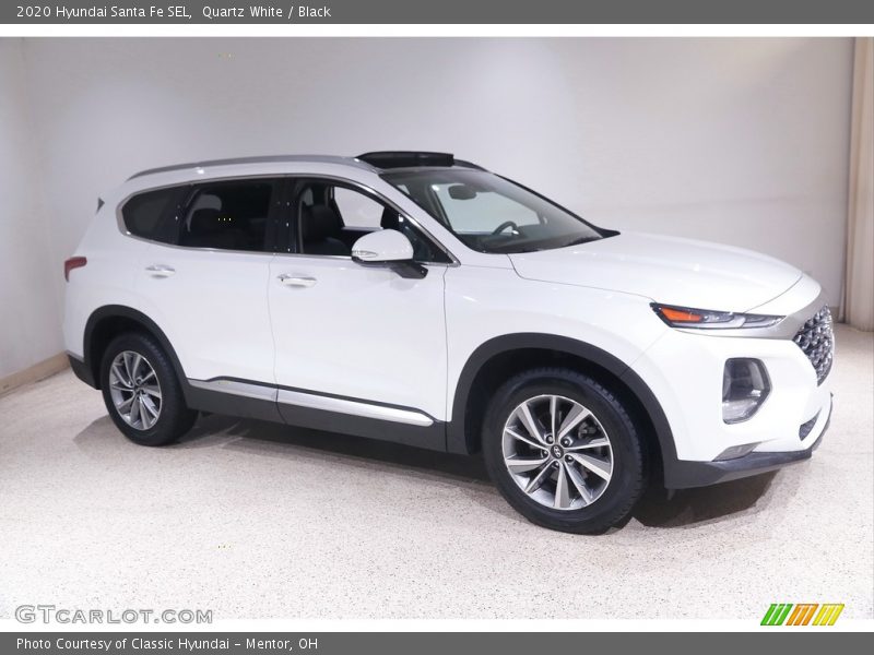 Quartz White / Black 2020 Hyundai Santa Fe SEL