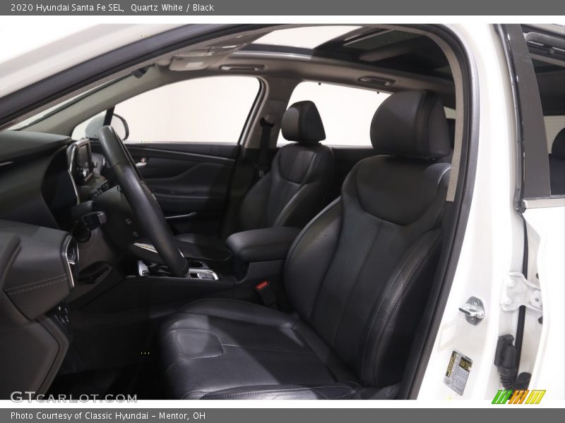 Quartz White / Black 2020 Hyundai Santa Fe SEL