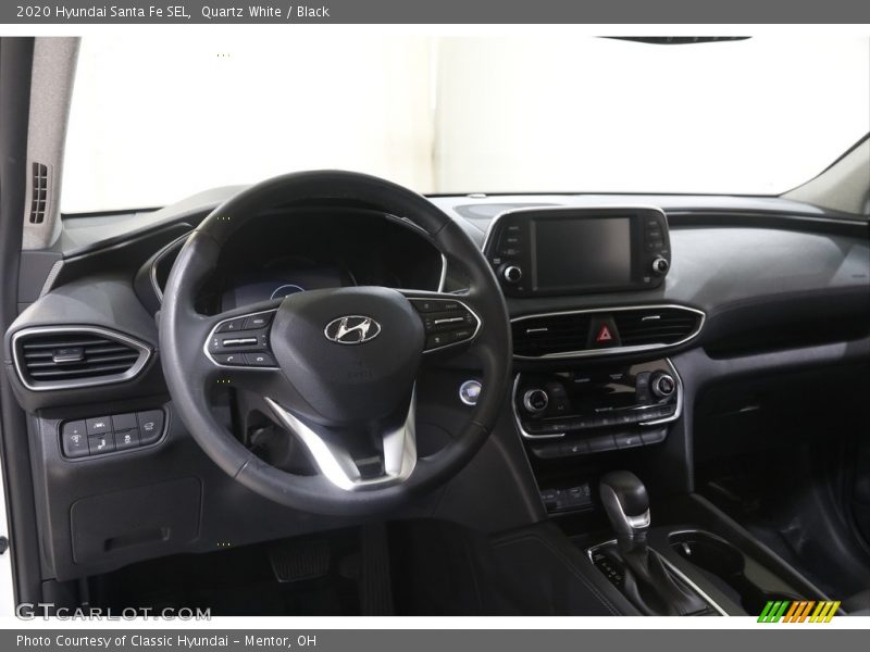 Quartz White / Black 2020 Hyundai Santa Fe SEL