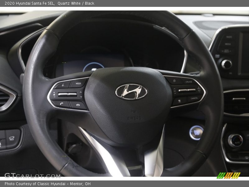 Quartz White / Black 2020 Hyundai Santa Fe SEL