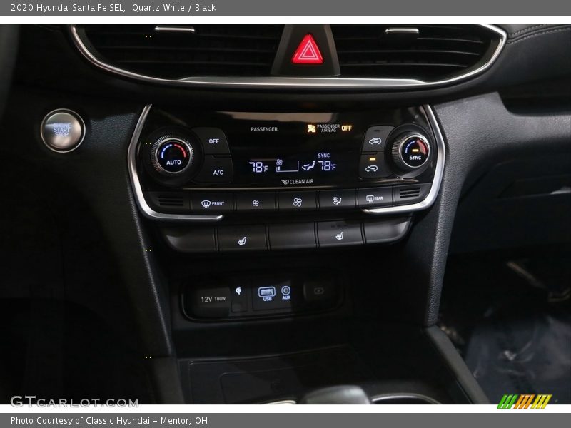 Quartz White / Black 2020 Hyundai Santa Fe SEL