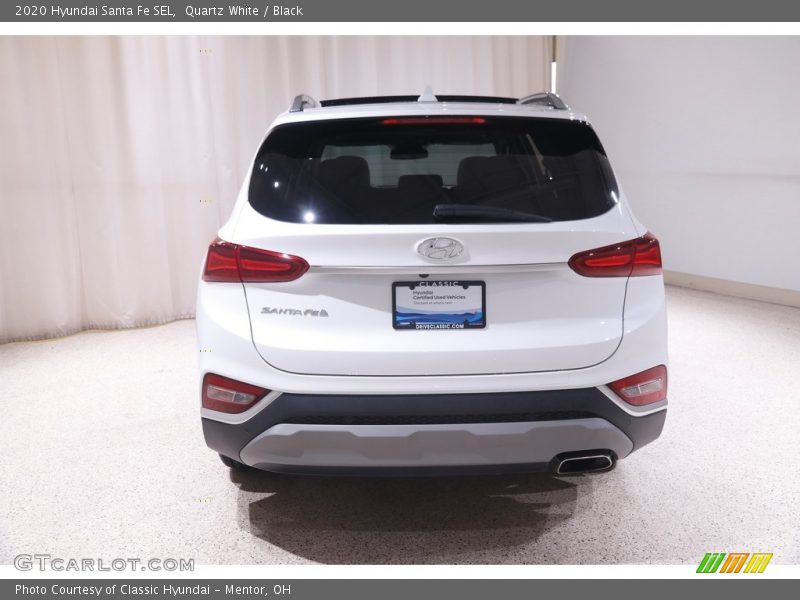 Quartz White / Black 2020 Hyundai Santa Fe SEL