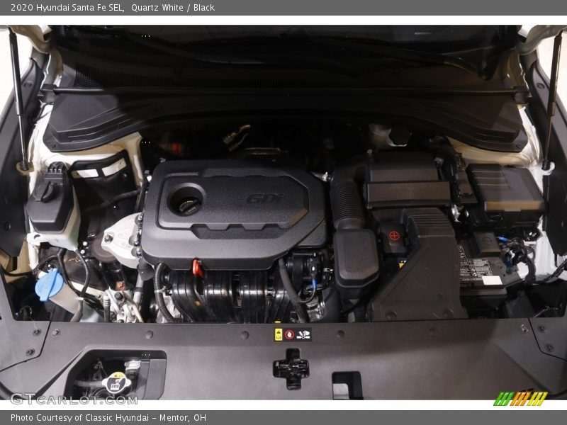 Quartz White / Black 2020 Hyundai Santa Fe SEL