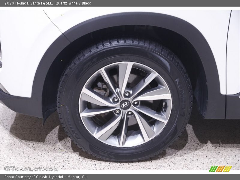 Quartz White / Black 2020 Hyundai Santa Fe SEL