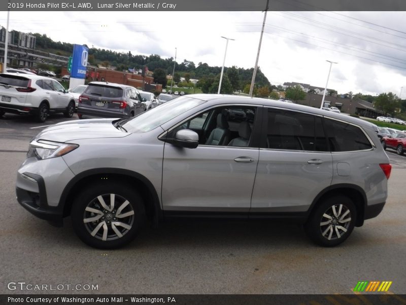 Lunar Silver Metallic / Gray 2019 Honda Pilot EX-L AWD