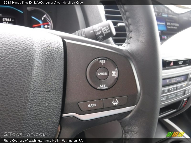Lunar Silver Metallic / Gray 2019 Honda Pilot EX-L AWD