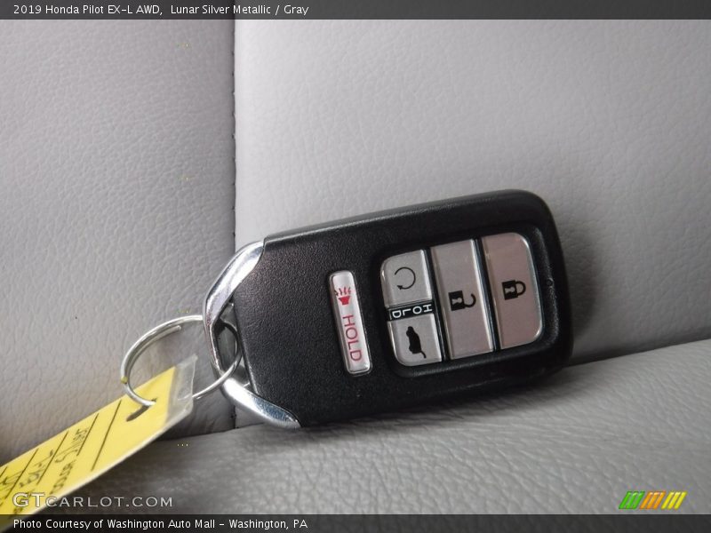 Lunar Silver Metallic / Gray 2019 Honda Pilot EX-L AWD