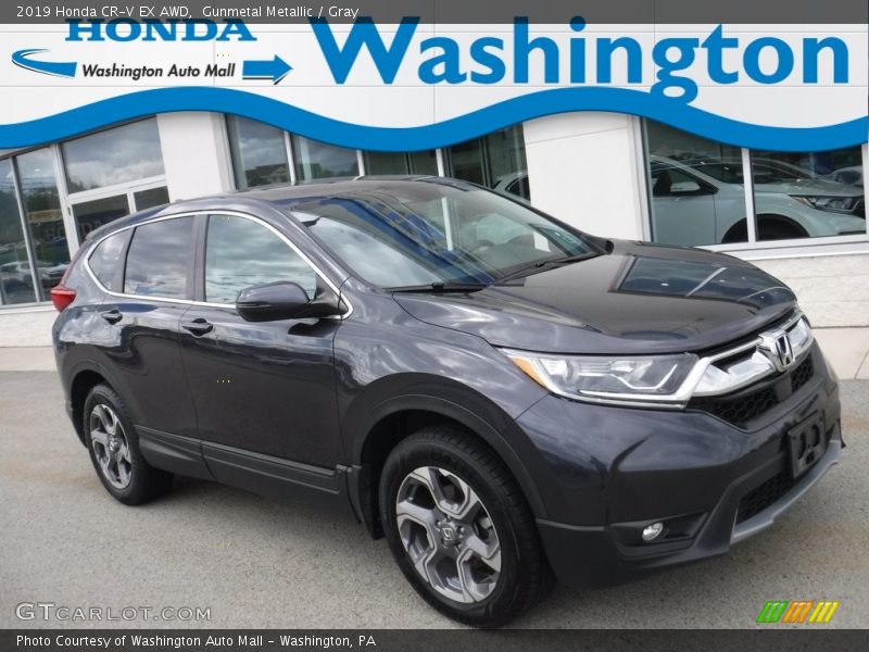 Gunmetal Metallic / Gray 2019 Honda CR-V EX AWD
