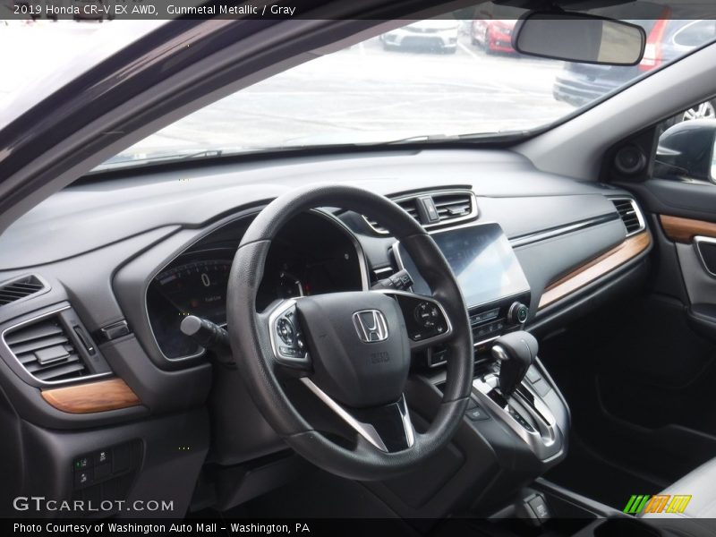 Gunmetal Metallic / Gray 2019 Honda CR-V EX AWD