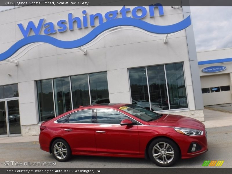 Scarlet Red / Gray 2019 Hyundai Sonata Limited