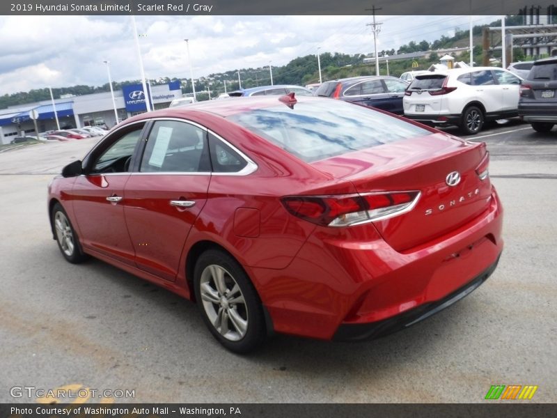 Scarlet Red / Gray 2019 Hyundai Sonata Limited