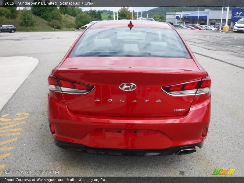 Scarlet Red / Gray 2019 Hyundai Sonata Limited