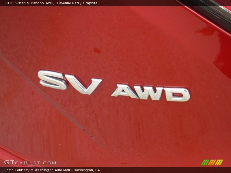 Cayenne Red / Graphite 2016 Nissan Murano SV AWD