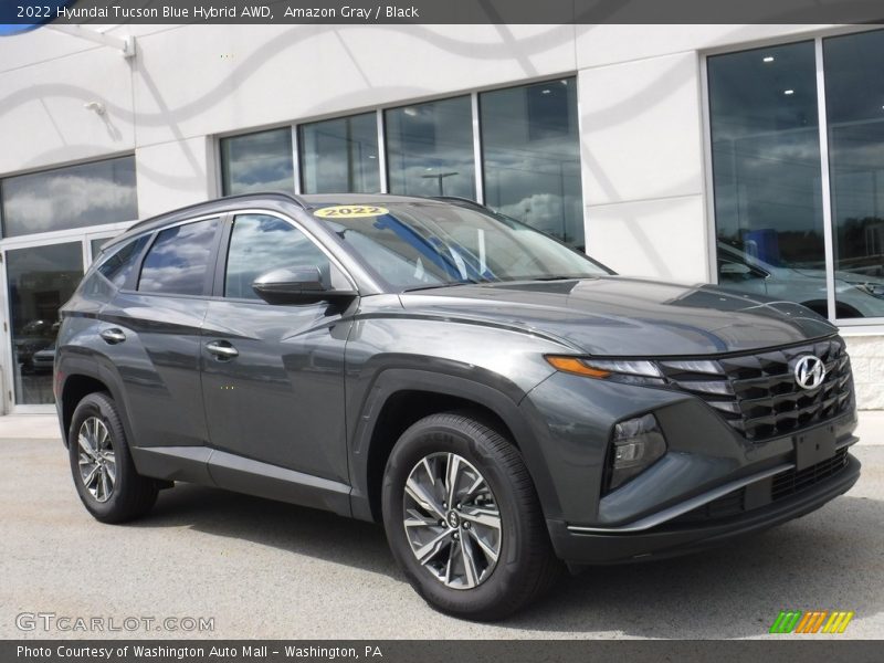 Amazon Gray / Black 2022 Hyundai Tucson Blue Hybrid AWD