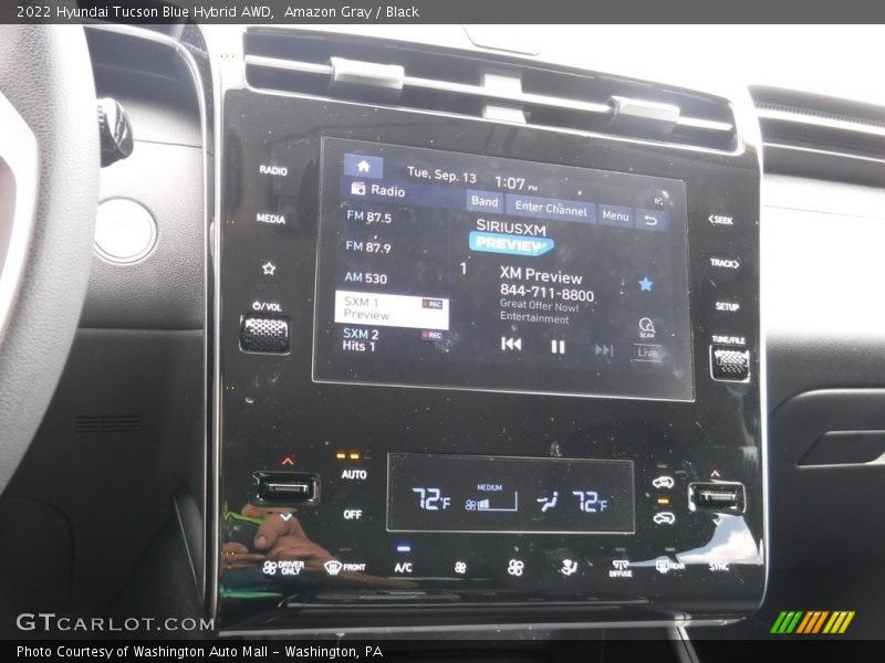 Amazon Gray / Black 2022 Hyundai Tucson Blue Hybrid AWD