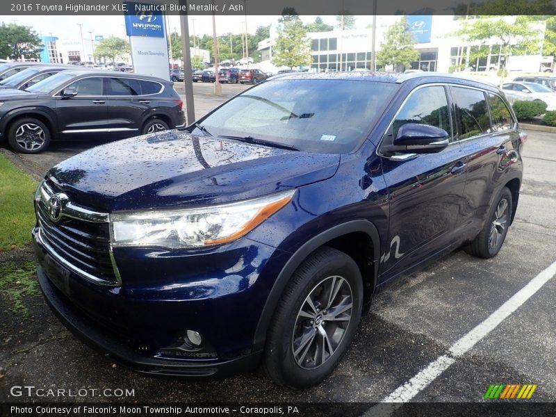 Nautical Blue Metallic / Ash 2016 Toyota Highlander XLE