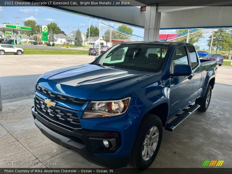 Bright Blue Metallic / Jet Black 2022 Chevrolet Colorado LT Extended Cab
