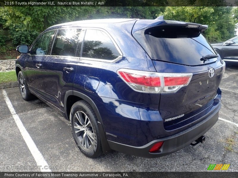 Nautical Blue Metallic / Ash 2016 Toyota Highlander XLE