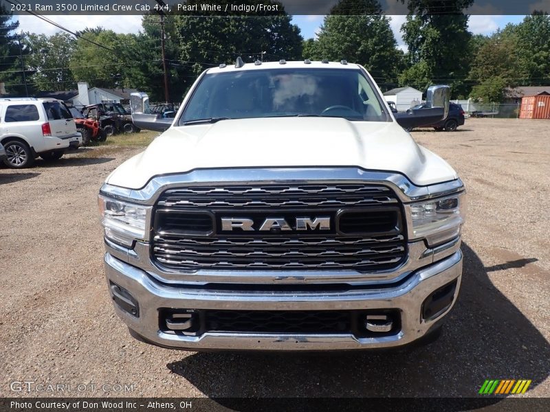 Pearl White / Indigo/Frost 2021 Ram 3500 Limited Crew Cab 4x4