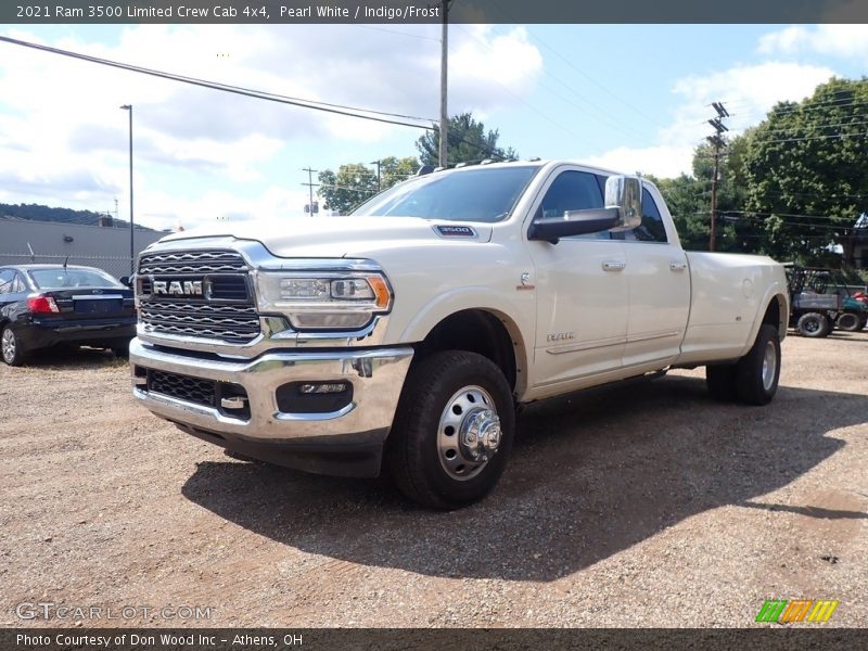 Pearl White / Indigo/Frost 2021 Ram 3500 Limited Crew Cab 4x4