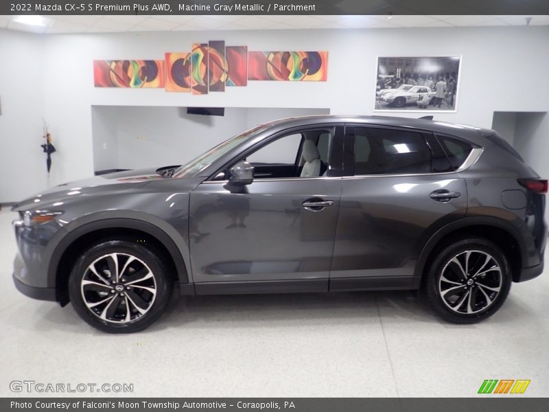 Machine Gray Metallic / Parchment 2022 Mazda CX-5 S Premium Plus AWD