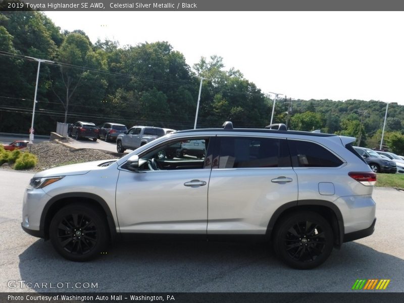 Celestial Silver Metallic / Black 2019 Toyota Highlander SE AWD